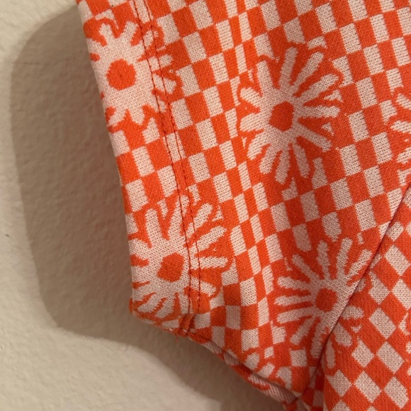 Urban Outfitters Orange Daisy Zip-Front Mini Dress Size M - Picture 3 of 9